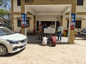 *हिंडोरिया पुलिस की अवैध शराब पर बड़ी कार्रवाई, कार सहित 4.52 लाख की शराब जब्त*