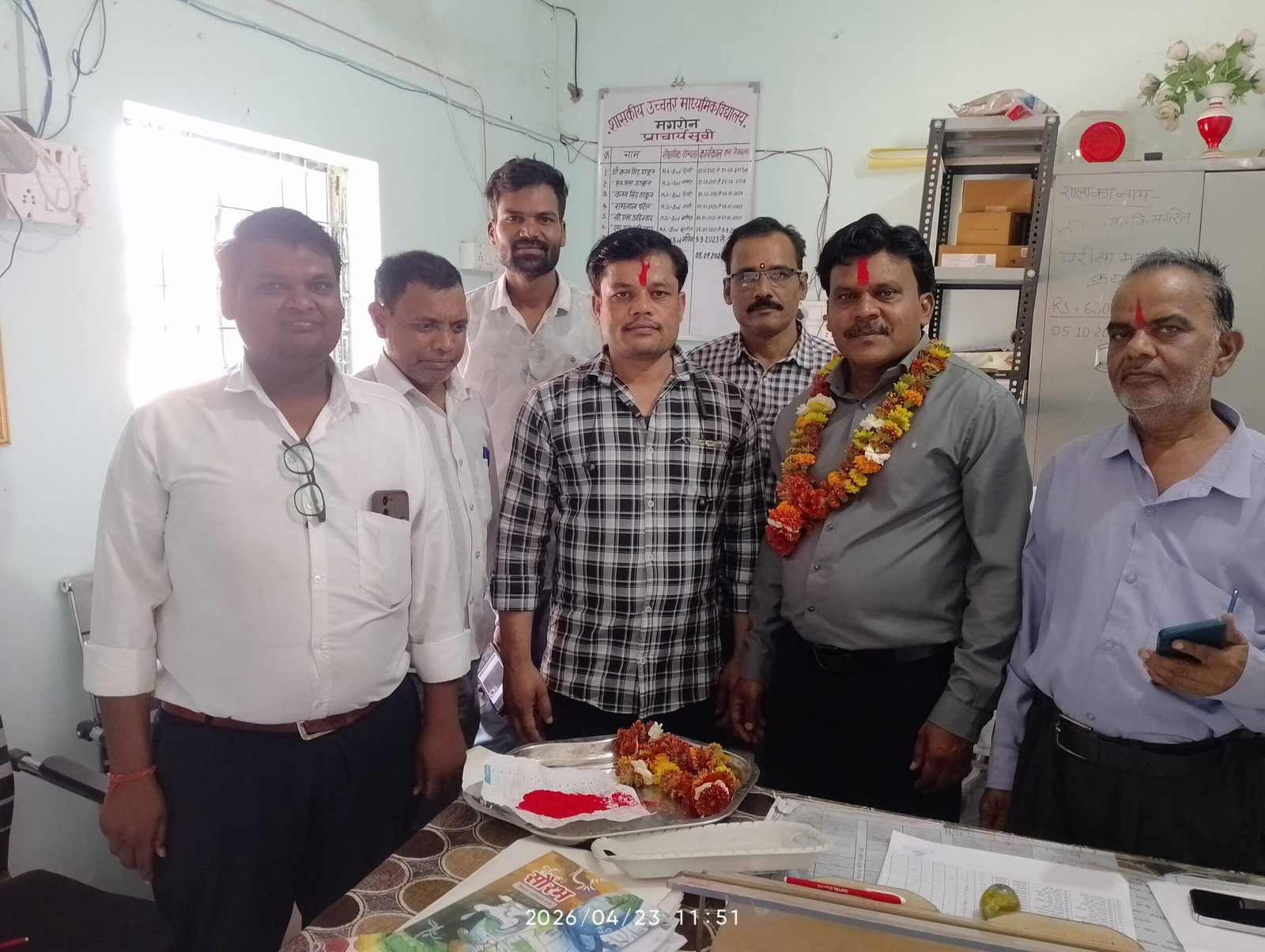 *मगरोन संकुल केंद्र में नवागत प्राचार्य का भव्य स्वागत शिक्षा सुधार की जताई उम्मीद*