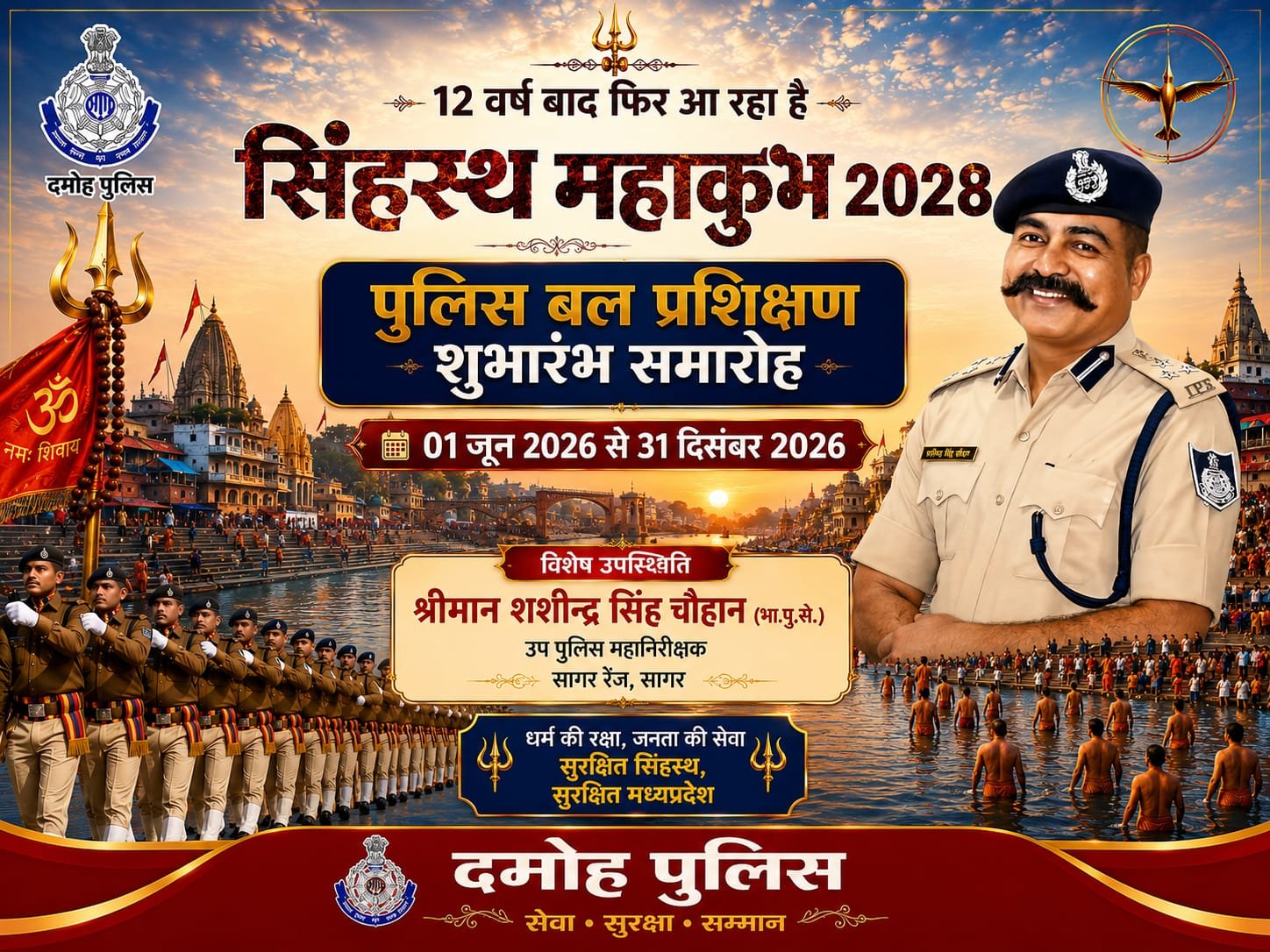*पुलिस कन्ट्रोल रूम दमोह में सिंहस्थ 2028 की तैयारियों के लिये 06 दिवसीय प्रशिक्षण में पहुंचे डीआईजी सागर रेंज सागर श्री शशीन्द्र चौहान  प्रशिक्षणार्थियों को दिये आवश्यक दिशा निर्देश*